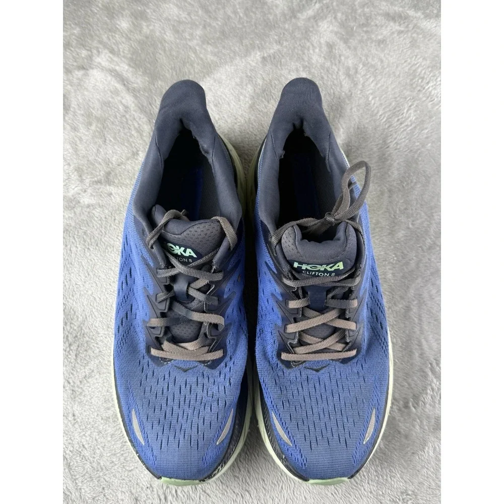 HOKA Clifton 8 Men's 9 Running Shoes Blue Cushioned Road Runner Sneaker Athletic